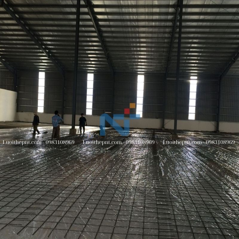 Thi công lưới thép hàn sàn bê tông